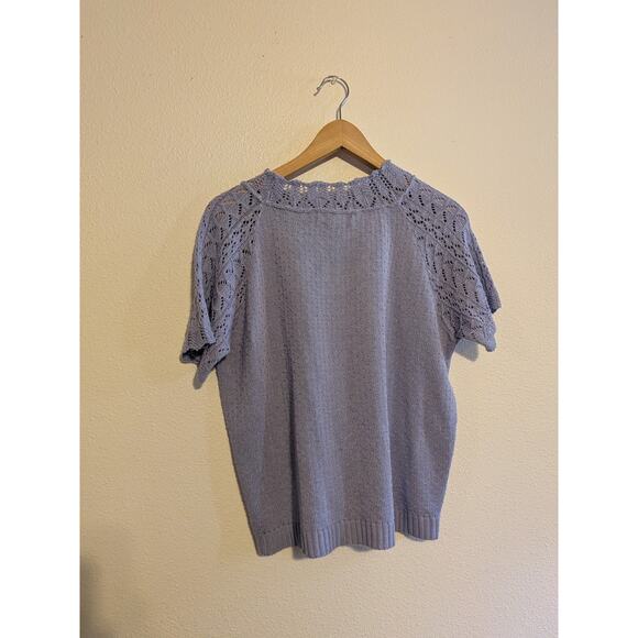 Vintage purple short sweater size M - Picture 8 of 8